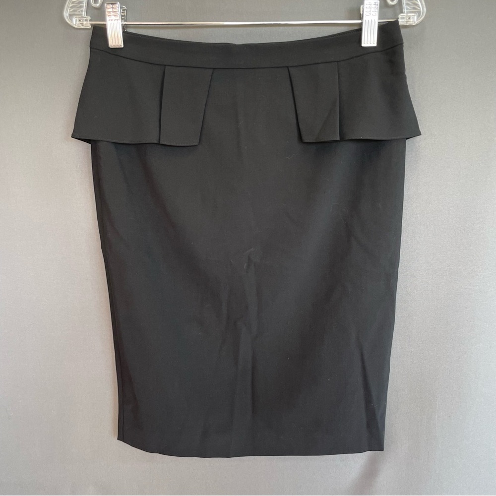 ELIE TAHARI black pencil skirt with flare waist detail